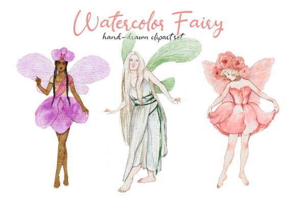 Bring Magic to Your Projects with Dreamy Fairies Watercolor Clipart Set
