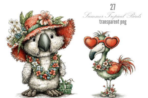 Cute Summer Tropical Birds Whimsical Cli: A Creative Catalyst for Modern Designers and Small-Business Makers