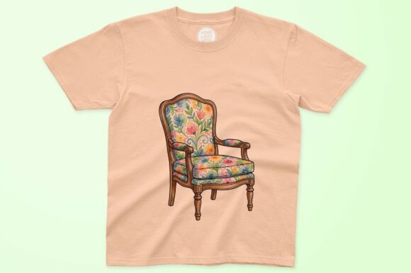 Elegant Vintage Armchair with Floral Upholstery and Ornate Wooden Frame