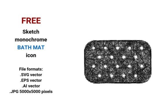 FREE Sketch Bath Mat Icon: A Versatile Resource for Designers and Creators