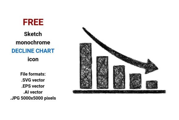 FREE Sketch Decline Chart Icon: A Versatile Resource for Designers and Creators