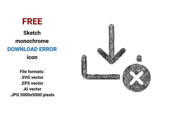 Free Sketch Download Error Icon