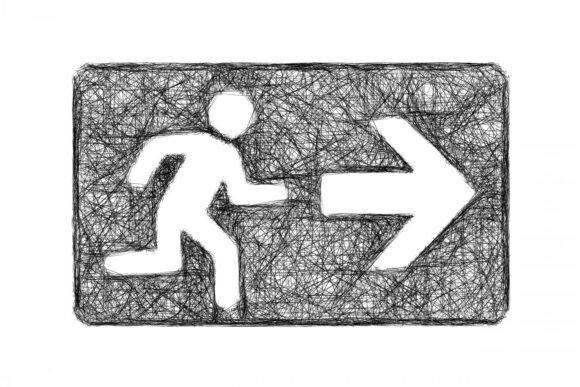 FREE Sketch Exit Sign Icon: A Versatile Design Element for Modern Projects
