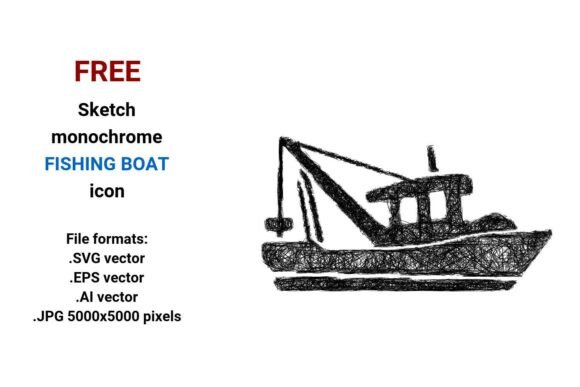 FREE Sketch Fishing Boat Icon: A Versatile Tool for Designers and Creators