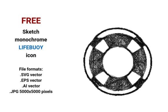 FREE Sketch Lifebuoy Icon: A Versatile Tool for Designers and Creators