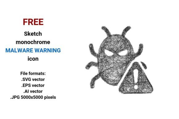 Free Sketch Malware Warning Icon