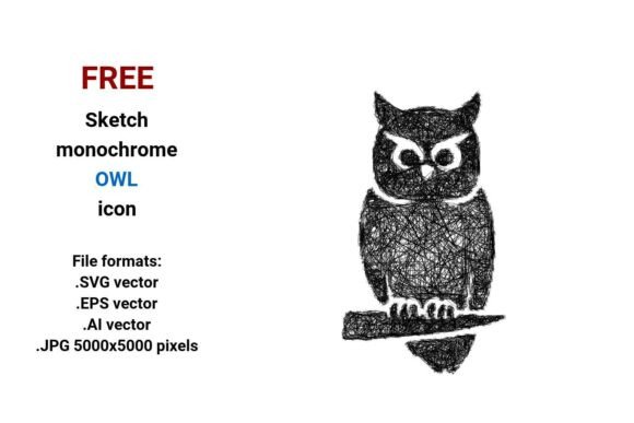 FREE Sketch Owl Icon: A Versatile Design Asset for Creatives and Businesses