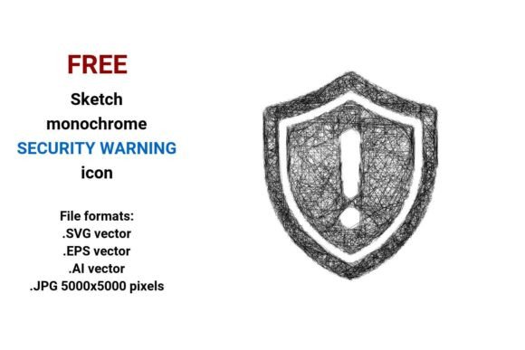 Free Sketch Security Warning Icon