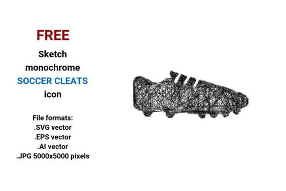 FREE Sketch Soccer Cleats Icon