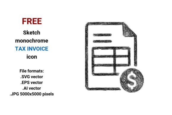 FREE Sketch Tax Invoice Icon