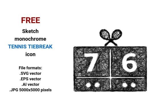 Free Sketch Tennis Tiebreak Icon: High-Quality Vector Downloads for Designers & Developers