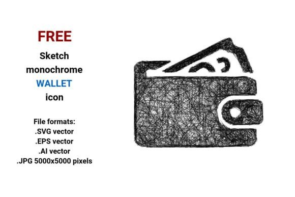 Free Sketch Wallet Icon