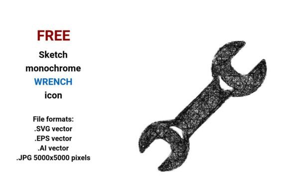 Free Sketch Wrench Icon