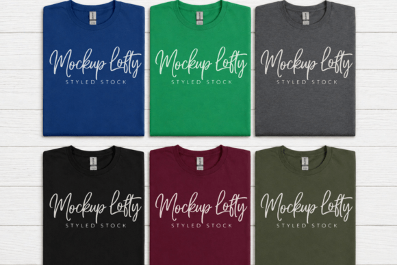 Gildan 64000 Group T-Shirt Mockup 34