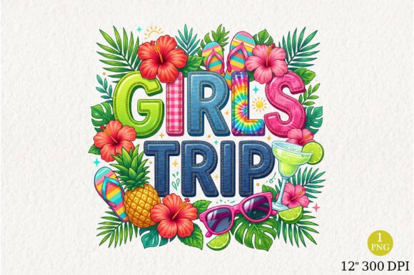 Girls Trip Summer Beach Vacation PNG: A Creative Resource for Your Summer Adventures