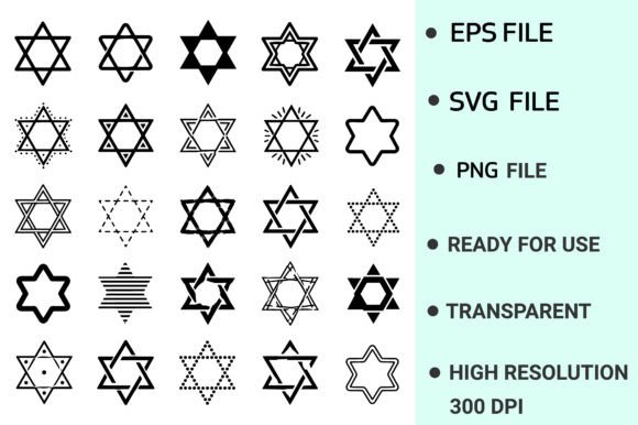 Minimalist Hanukkah Silhouette Elements
