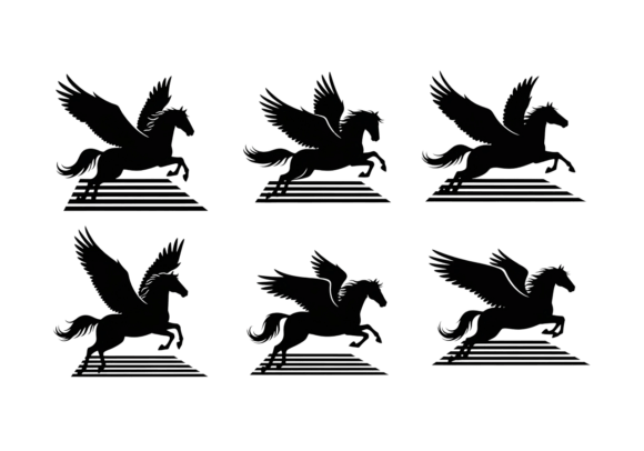 Pegasus Horse Silhouette SVG Clipart: A Creative Asset for Modern Designers