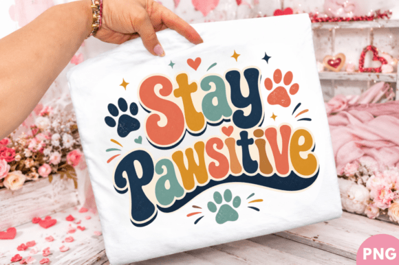 Stay Pawsitive Cute Dog Lover T-shirt PN: A Versatile Design for Creative Projects
