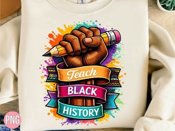Teach Black History PNG T-shirt Design