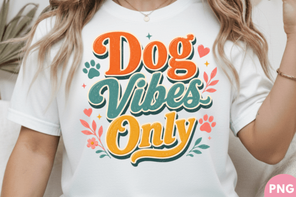 Unleash Your Creativity with Dog Vibes Only Dog Lover T-shirt PNG