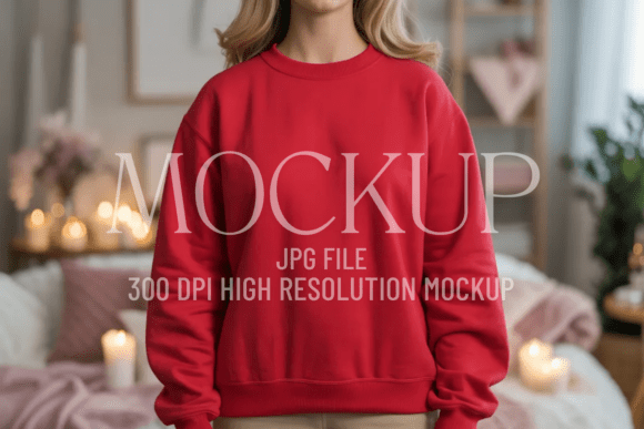 Valentine’s Day Crewneck Mockup: A Versatile Tool for Creative Professionals